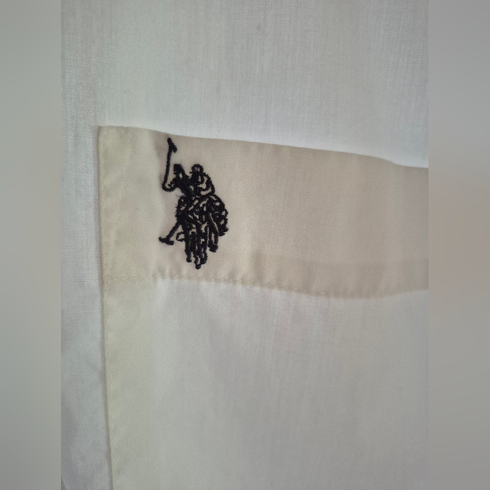 U.S. Polo Assn. White Slim Fit Dress Shirt for Men - Picture 3 of 11